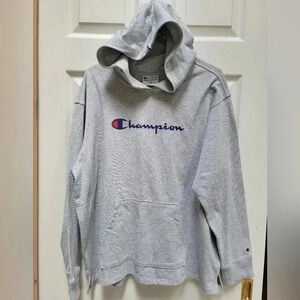 Champion Ladies Hooded Pull Over Heather Grey Size XL (NWT)